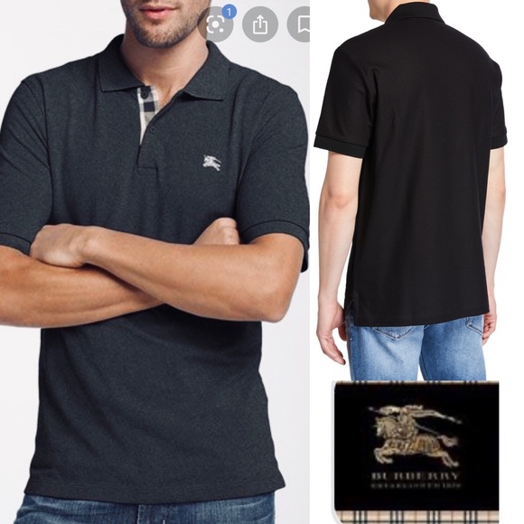 burberry eddie pique polo